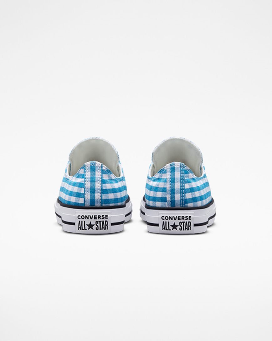 Zapatillas Bajas Converse Chuck Taylor All Star Gingham Mujer Azules Blancas Negras | PE PEW024